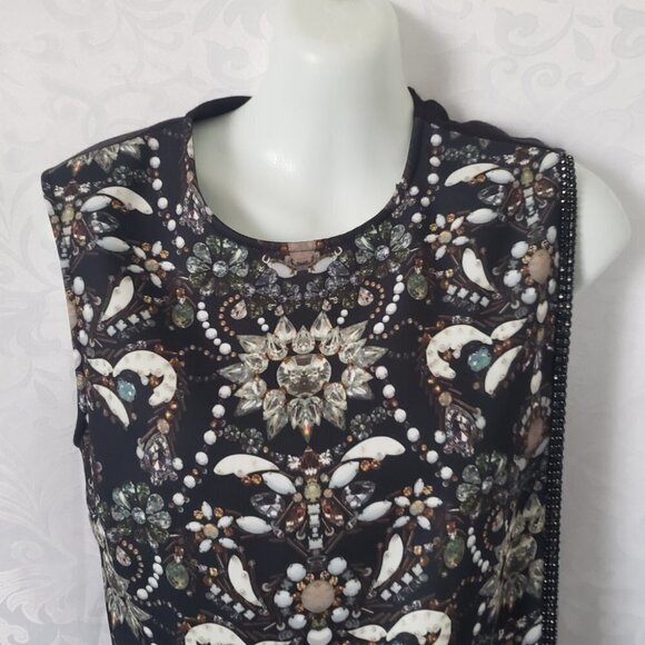 Ted Baker Esmira Crystal Embellished Jewel Print Tunic Dress Size 0 - Picture 7 of 12